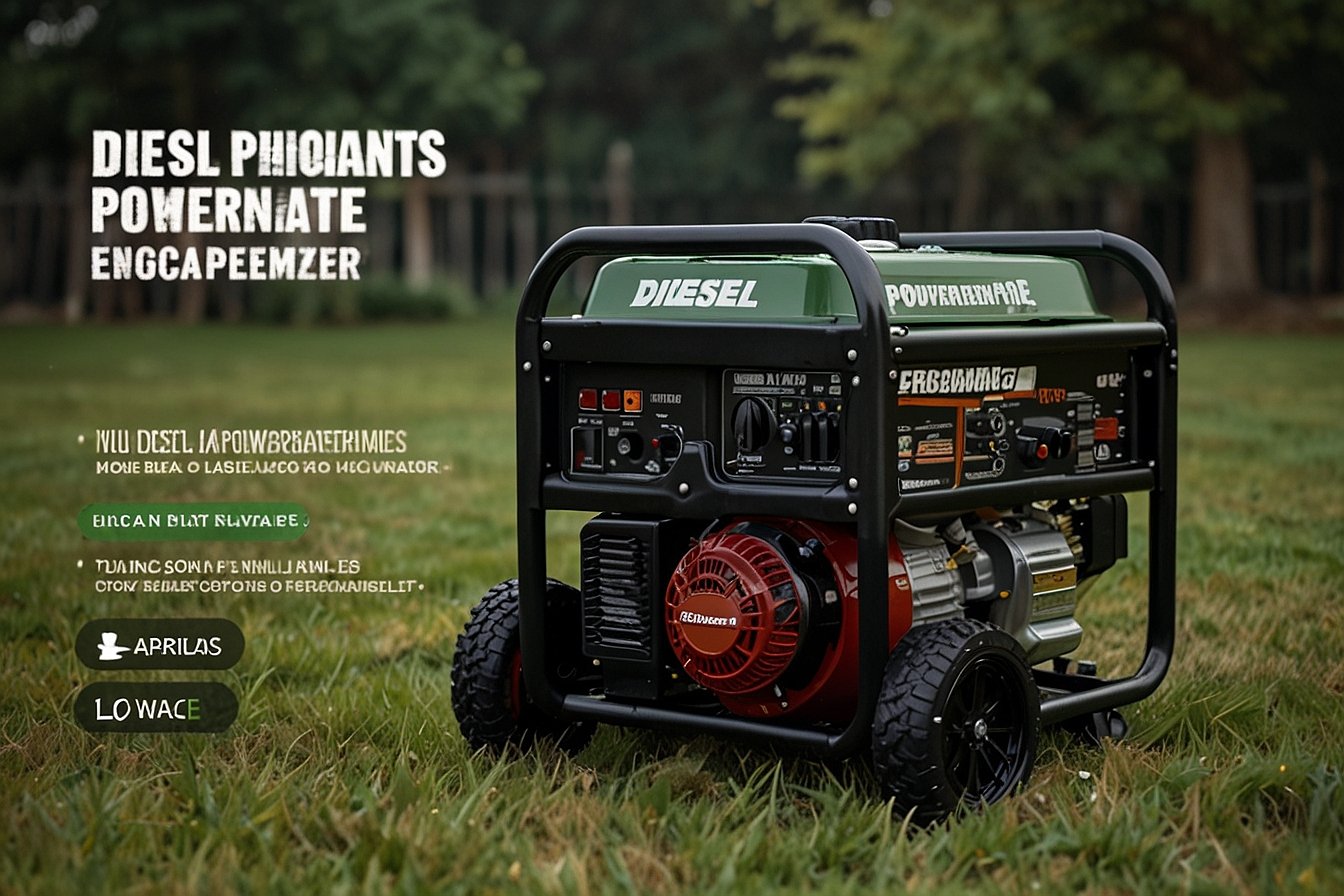 Diesel Powermate PM4500 4500 Watt Dual Fuel Compatible Portable Generator