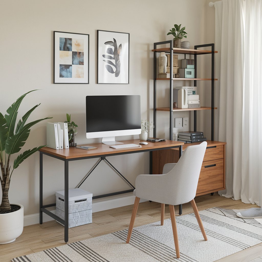 Capen Rectangular Engineered Wood Computer Desk