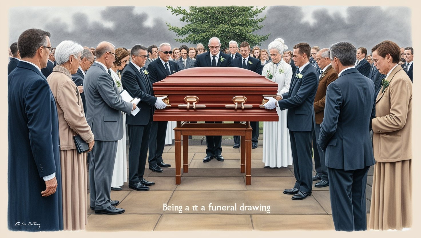 Being at a Funeral Drawing